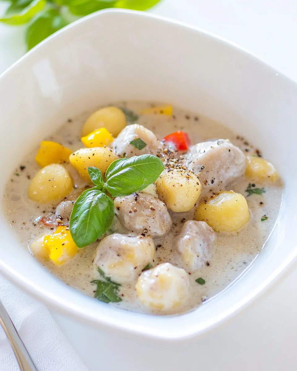 Homemade Whole Wheat Gnocchi in Cream Sauce photo