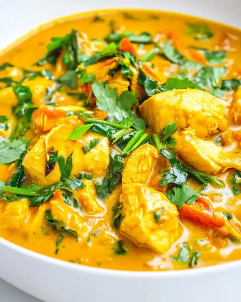Homemade Yellow Thai Chicken Coconut Curry photo