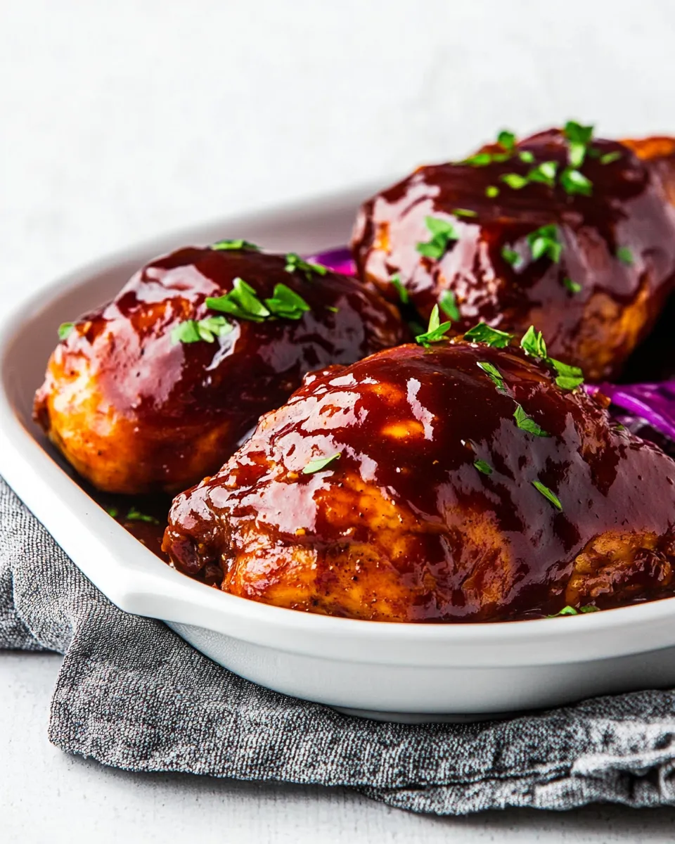 Easy Zesty BBQ Chicken (5 Ingredients) food shot
