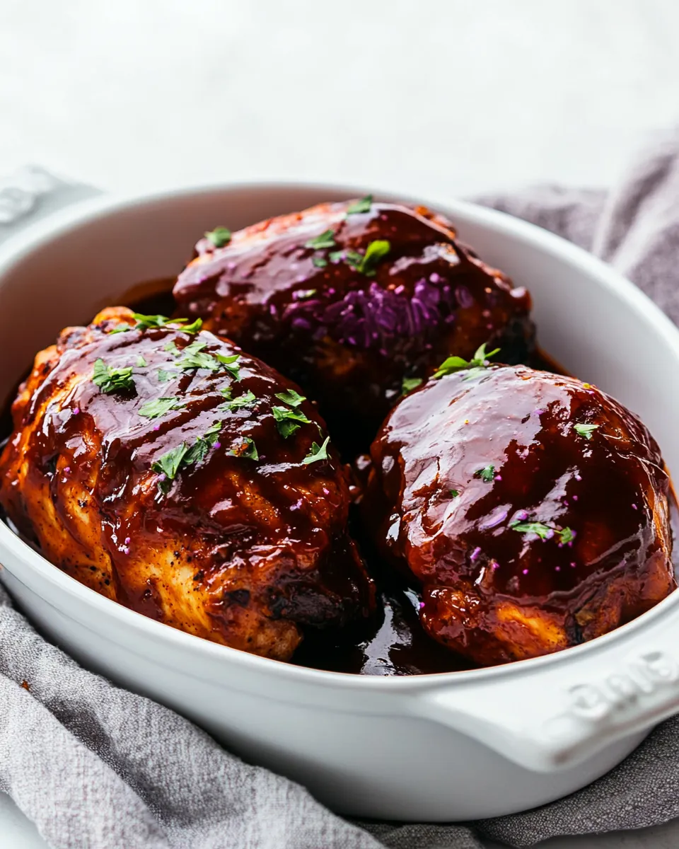 Delicious Zesty BBQ Chicken (5 Ingredients) plate image