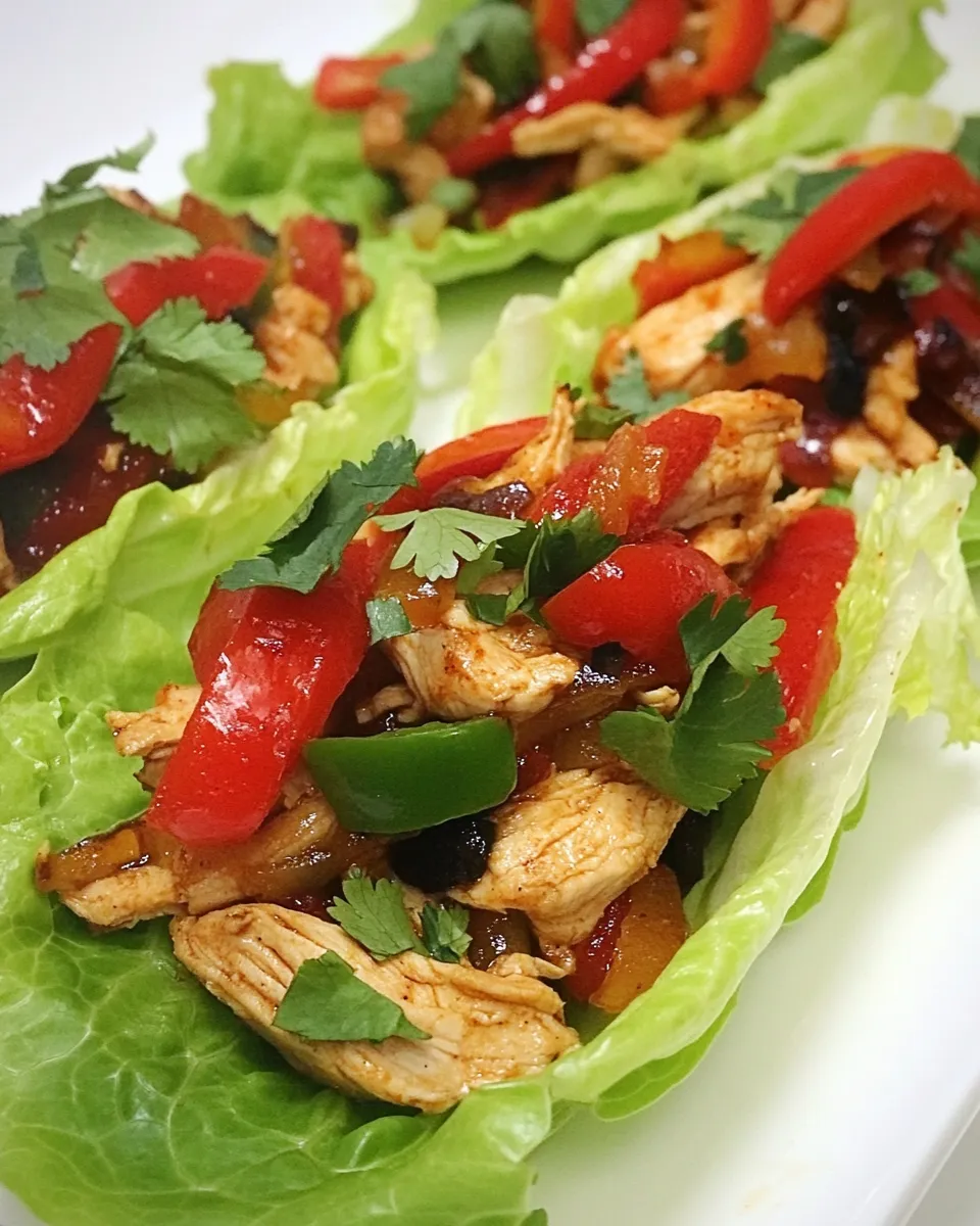 Delicious Zesty Chicken Fajitas in Lettuce recipe photo