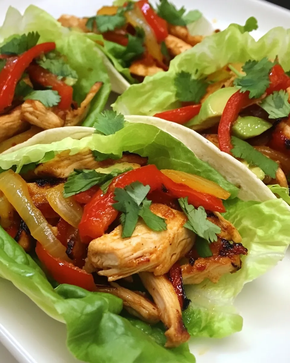 Easy Zesty Chicken Fajitas in Lettuce dish photo