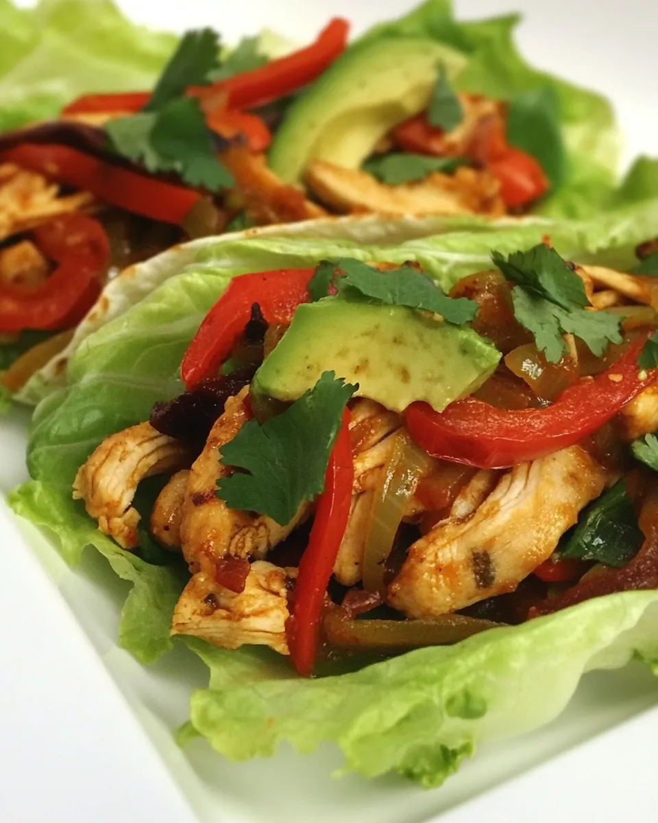 Fresh Zesty Chicken Fajitas in Lettuce picture