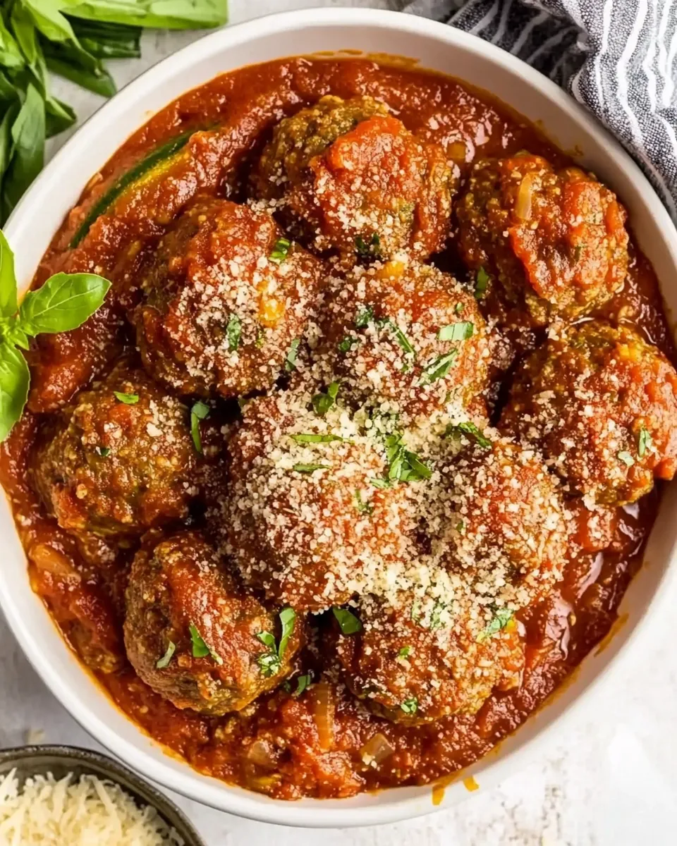 Easy Zucchini Beef Meatballs recipe image
