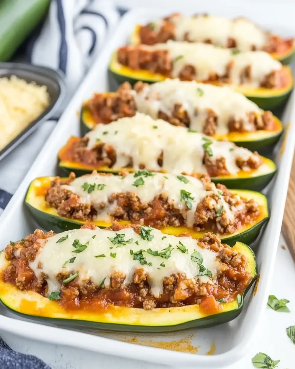Classic Zucchini Boats With Ground Beef (Italian Style!) dish photo
