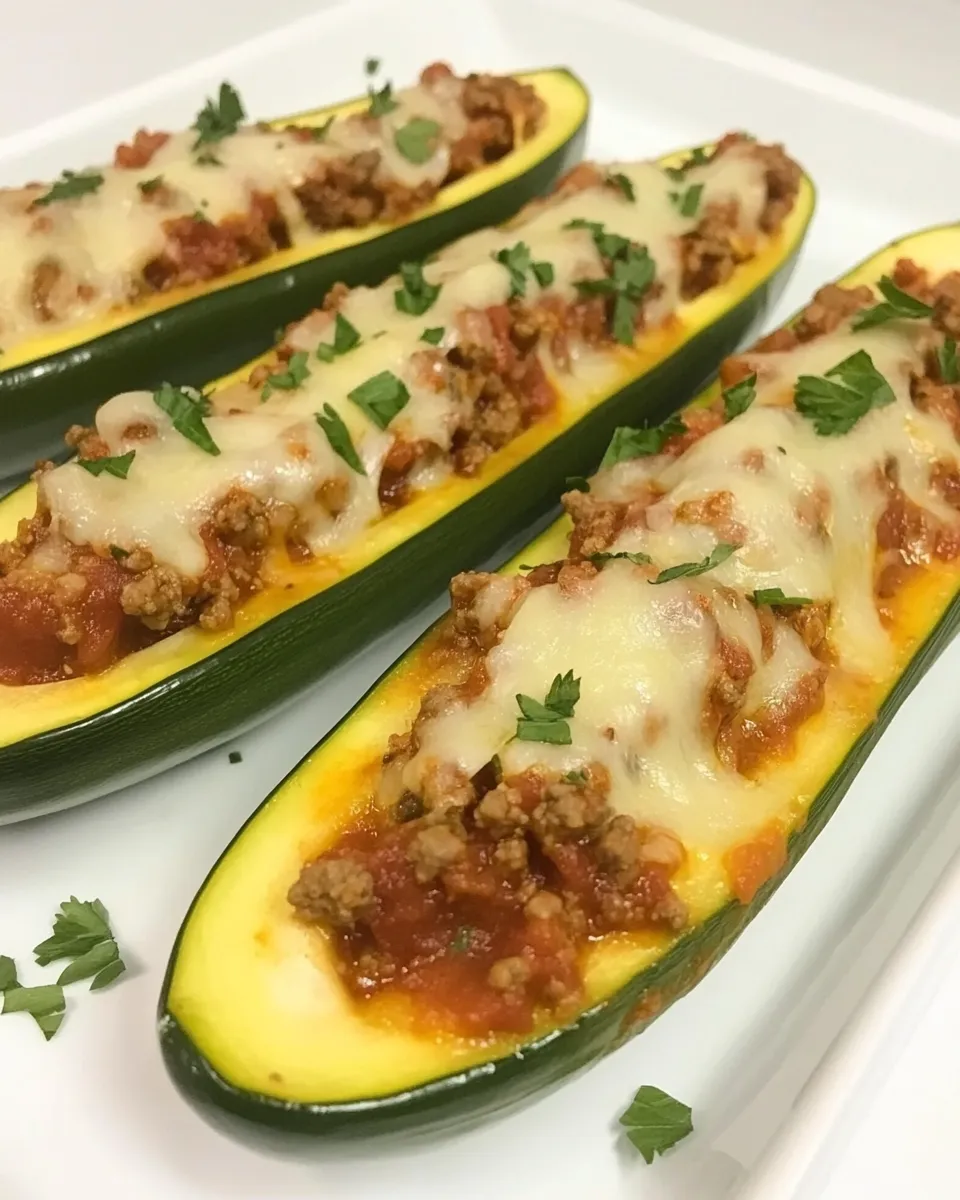 Easy Zucchini Boats With Ground Beef (Italian Style!) recipe image