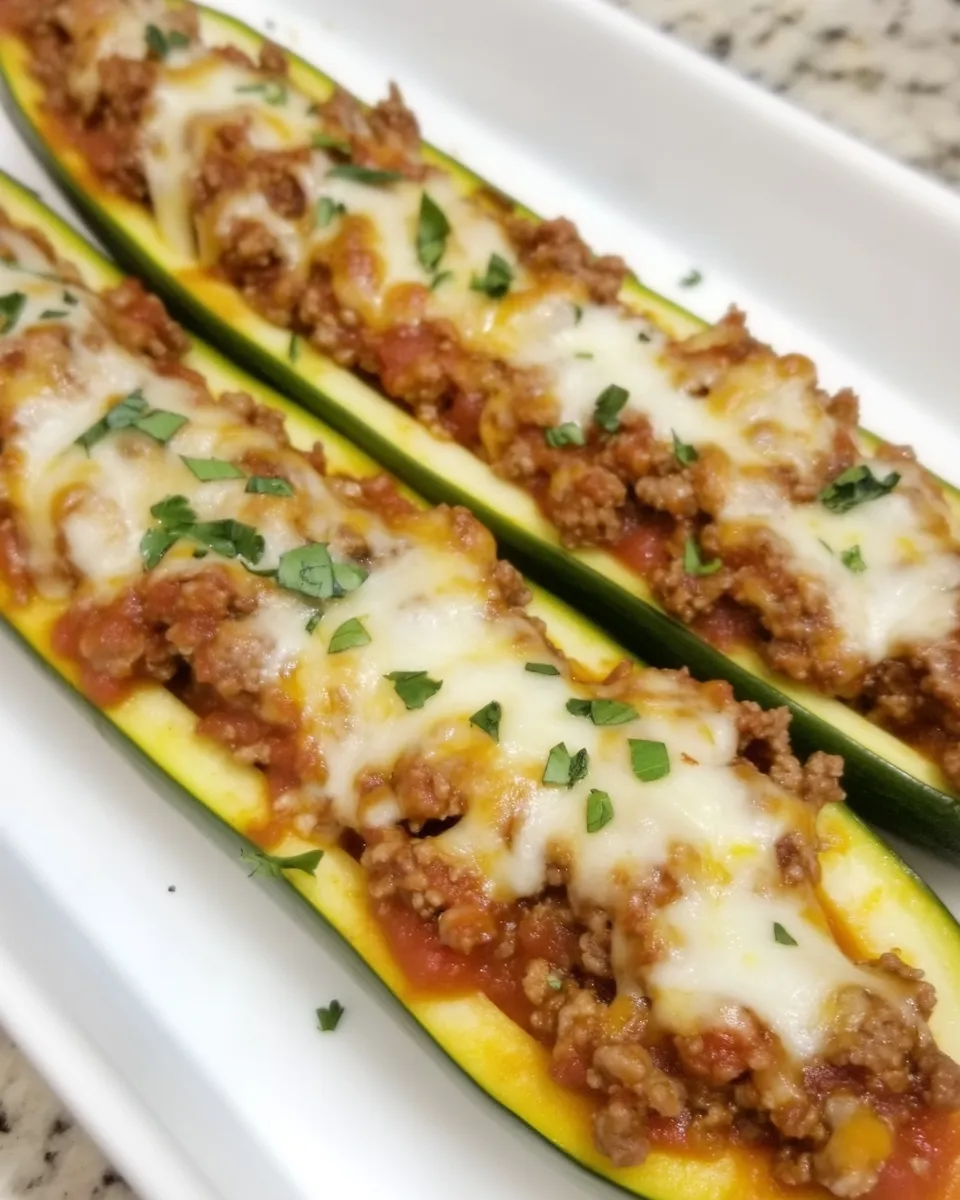 Delicious Zucchini Boats With Ground Beef (Italian Style!) food shot