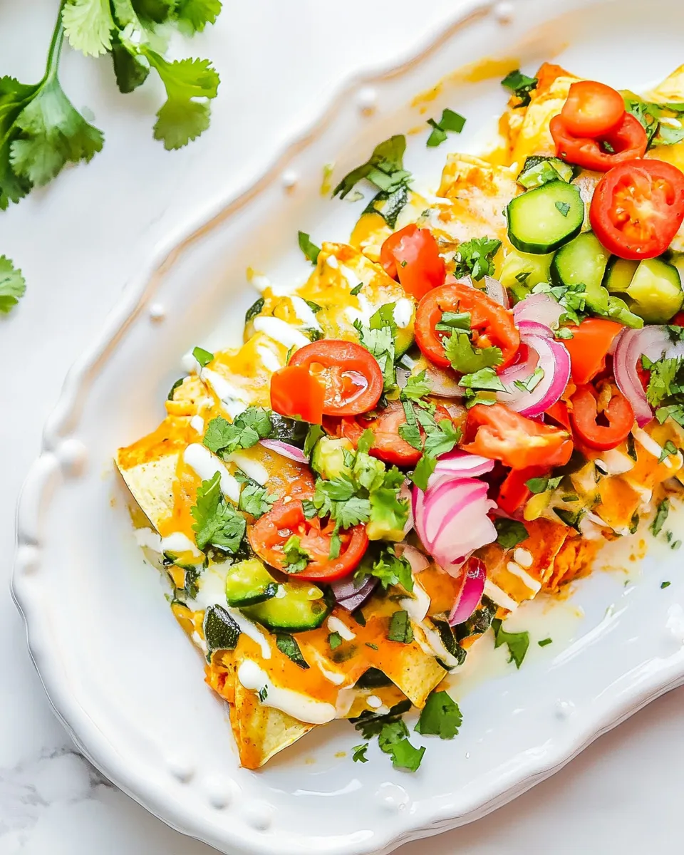 Easy Zucchini Chicken Enchiladas food shot
