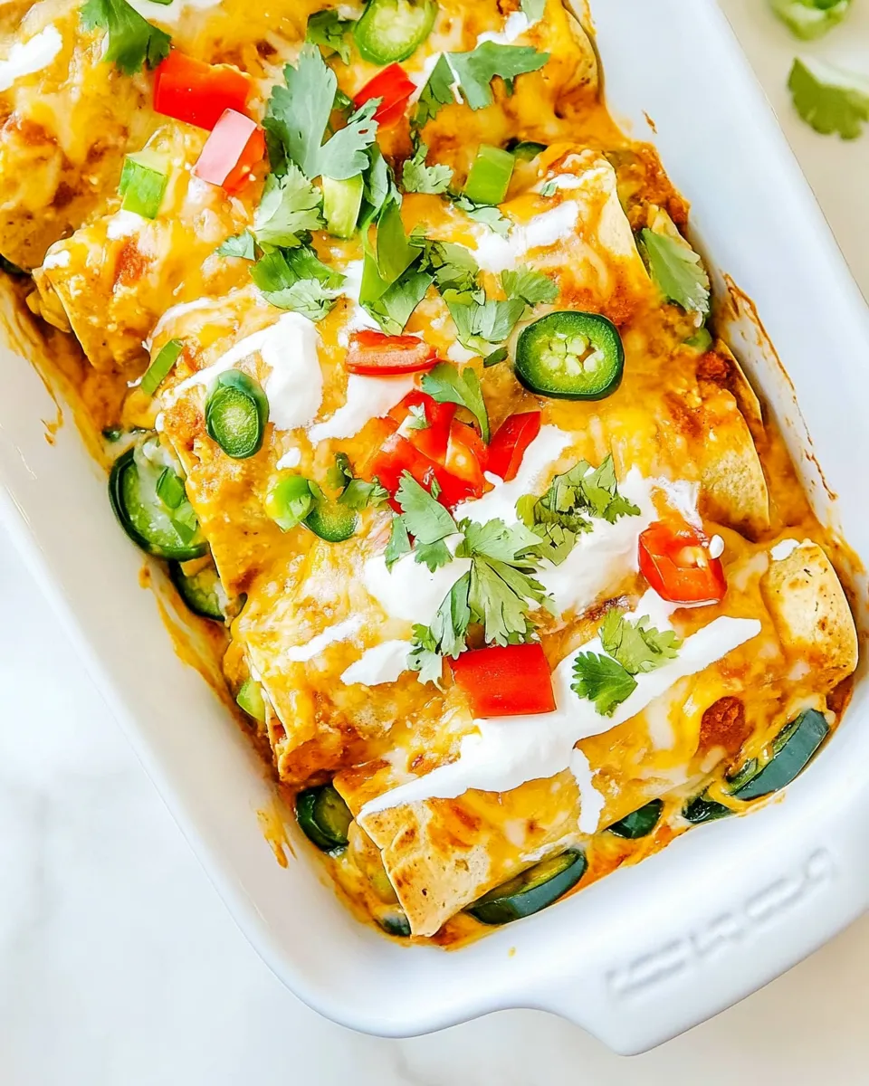 Delicious Zucchini Chicken Enchiladas plate image
