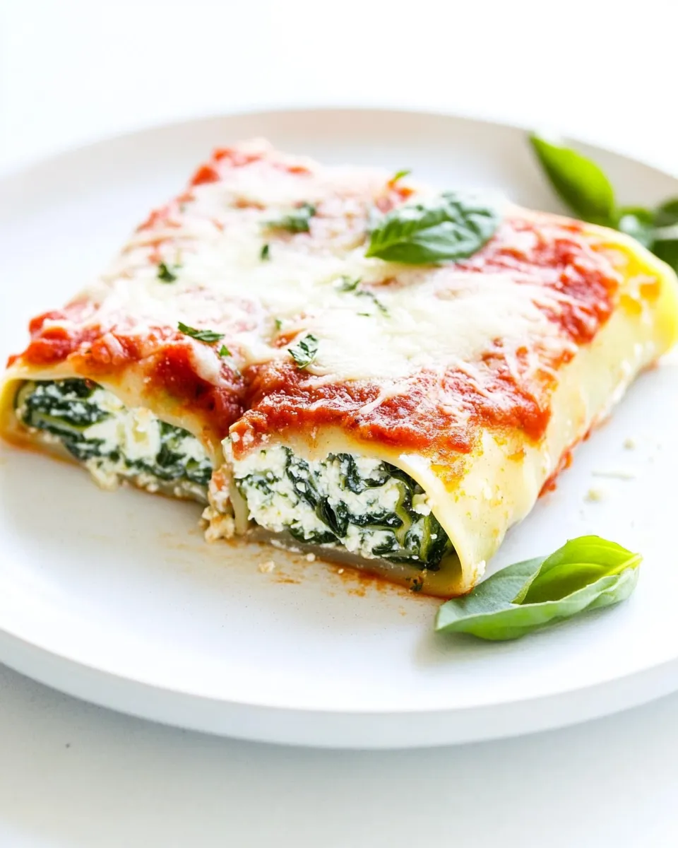Homemade Zucchini Lasagna Rolls with Spinach & Ricotta Filling photo