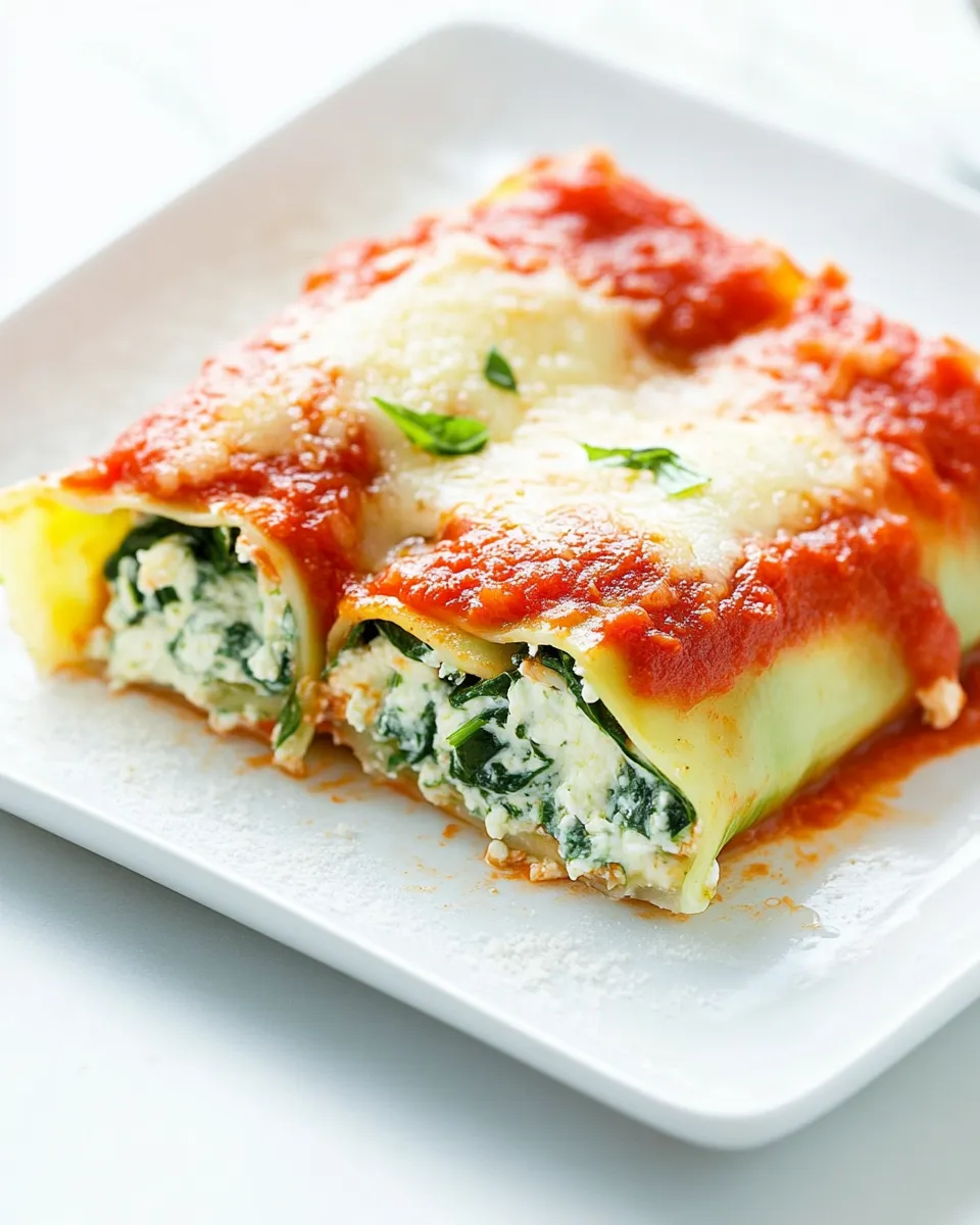 Classic Zucchini Lasagna Rolls with Spinach & Ricotta Filling image